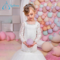 Lace Sequined Beading Flower Girl Vestidos para o casamento